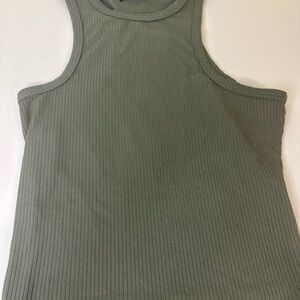 Women's Ribbed Tank Top - Green